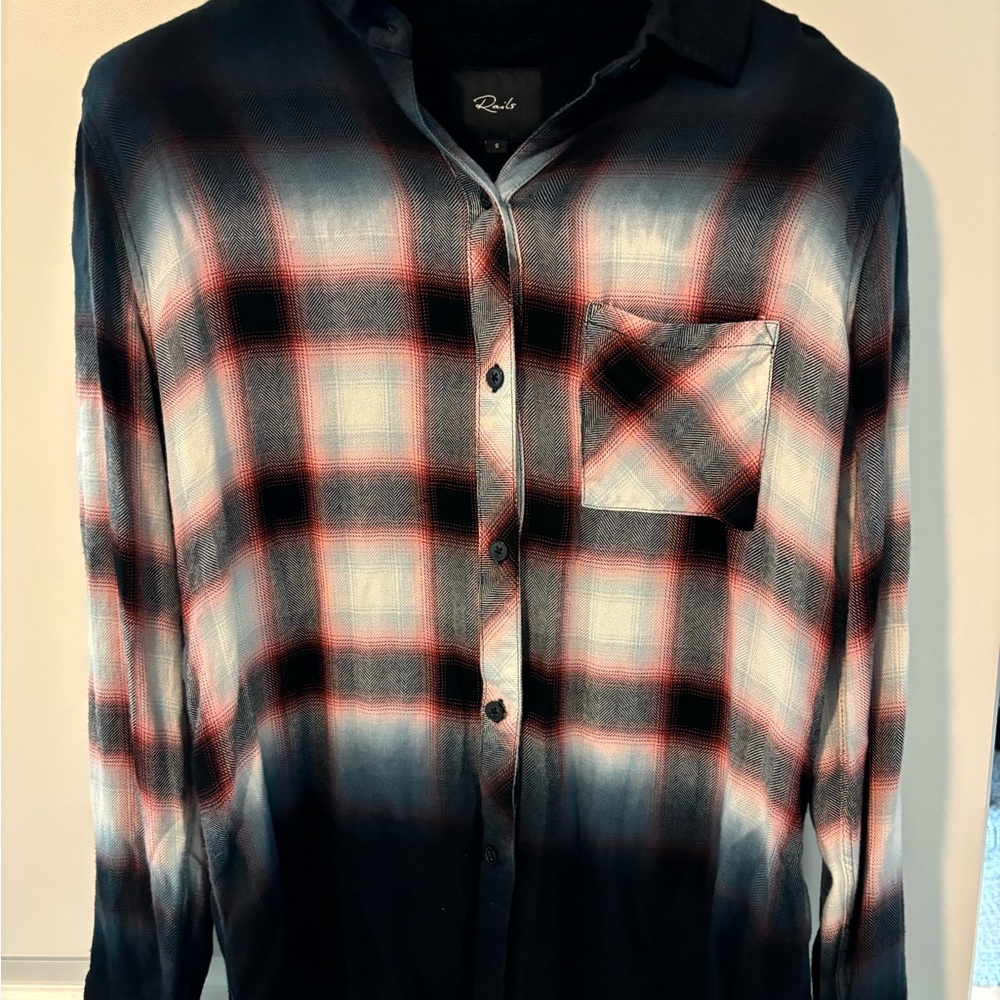 Rails Plaid Women’s Shirt - navy, Red, White